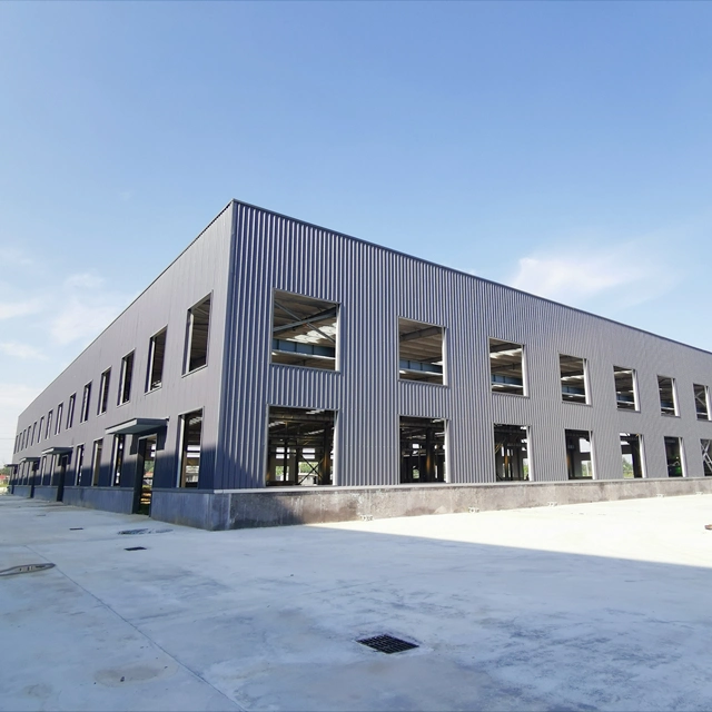 A estrutura de aço do Prédio de soldar chapas galvanizadas a quente a construção de peso para o Workshop de armazém