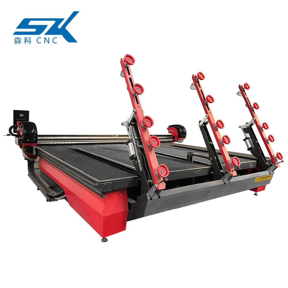 Computer Control CNC Manual Double Glazed Shaped Glass Mirror Laminated Breaking Loading Cutting Tilting Equipment Table