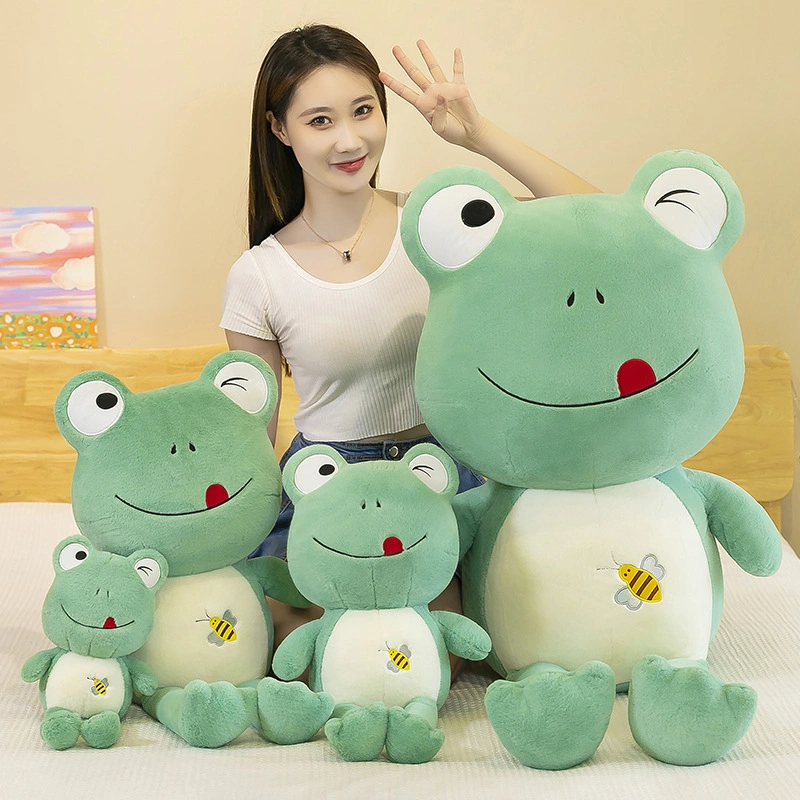 Hot Selling in 2023 Custom Plush Stuffed Cartoon Frog Toy for Kids