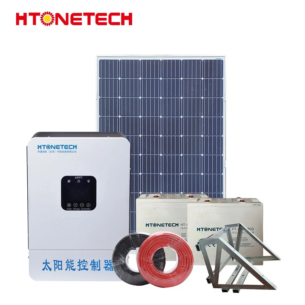 Htonetech 2 Kw Système Solaire 48 Volts hors Réseau Kits Usine Chine 500W 800W 1000W 1500W 2023W 10kw Système d'Énergie Solaire avec Panneau Solaire de Serre