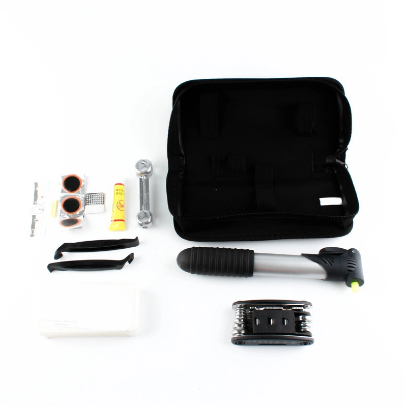 16 in 1 Multifunctional Portable Tool Kit Bike Bicycle Tyre Repair Equipment with Mini Pump