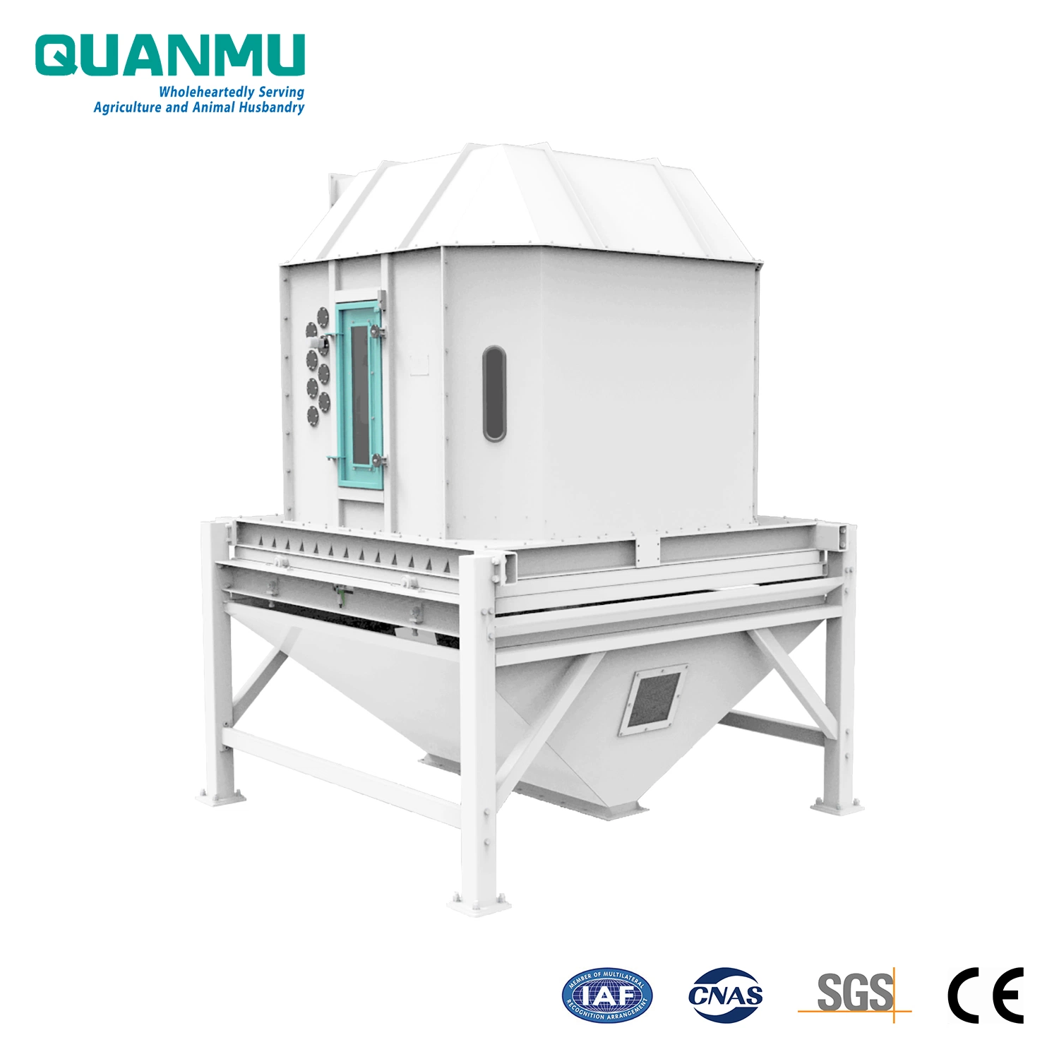 Cattle and Ruminant Animal Feed Pellet Vertical Counterflow Cooler with CE Certification