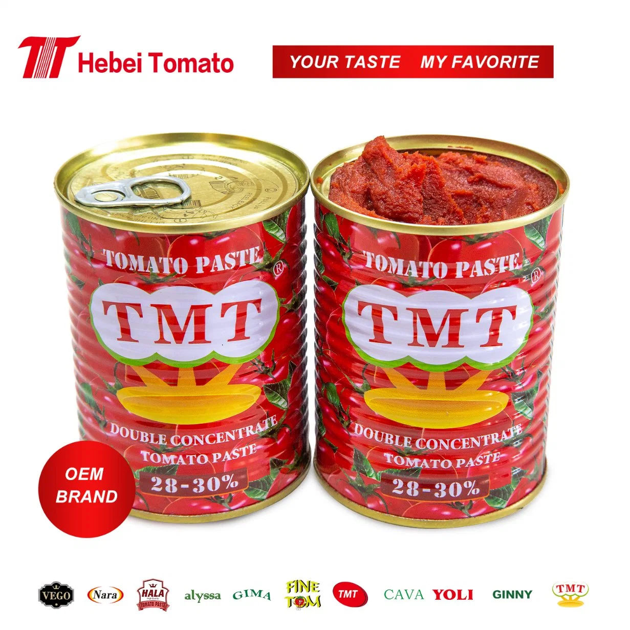 Double Concentrated Tomato Paste 28-30% Canned or Sachet Tomato Paste From Factory