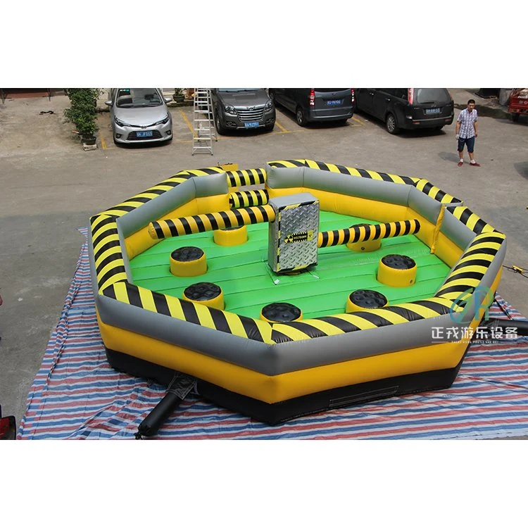 Outdoor Wipeout Toxic Rodeo Spinning Rotating Inflatable Sweeper Games