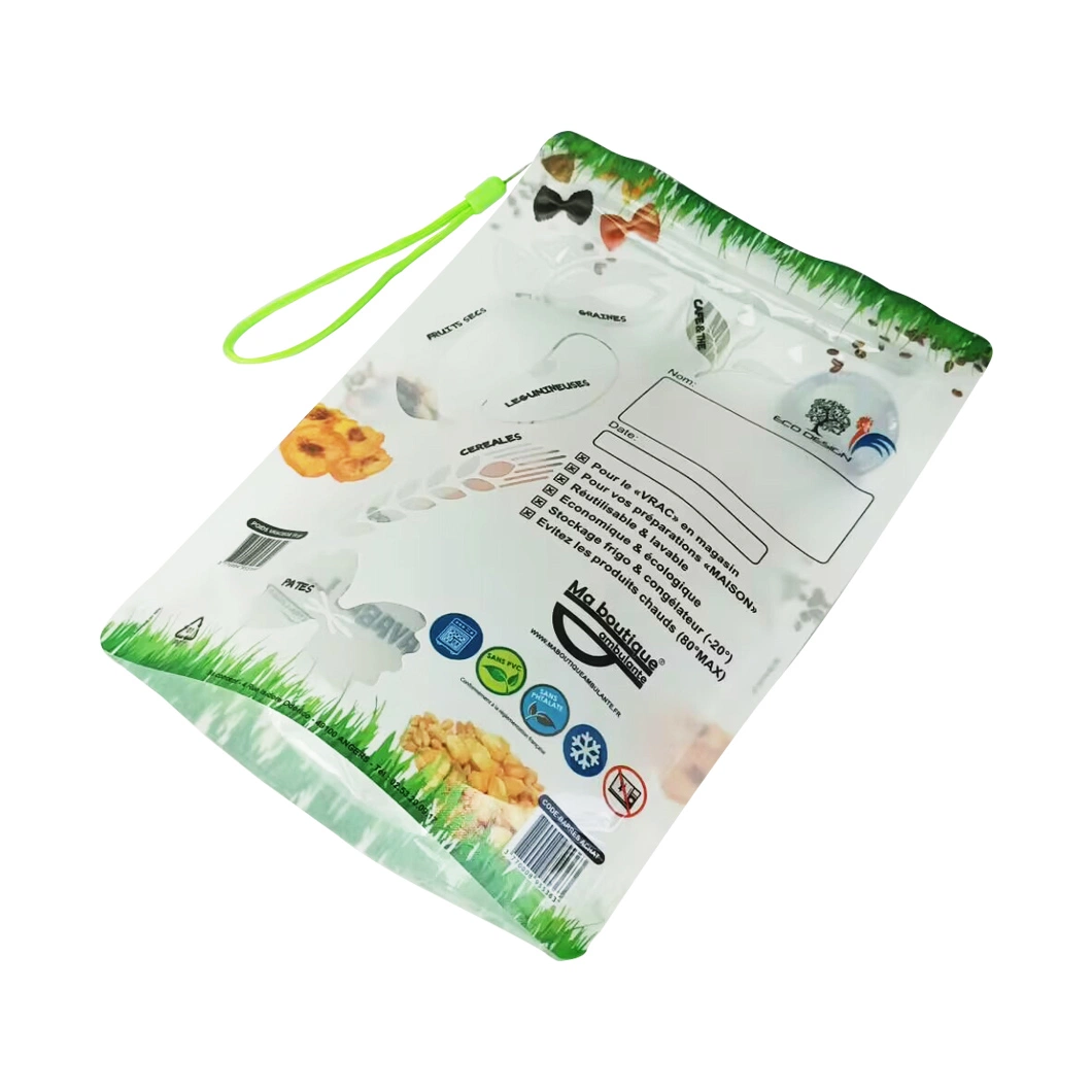 Moisture-Proof Food Packaging Plastic Standing Bag with Zipper for Nut Coffee Dried Fruit