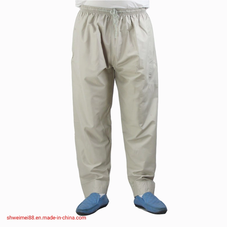 Mens Casual Loose Cotton Pants with Pockets for Prayer Dubai Islamic Arab