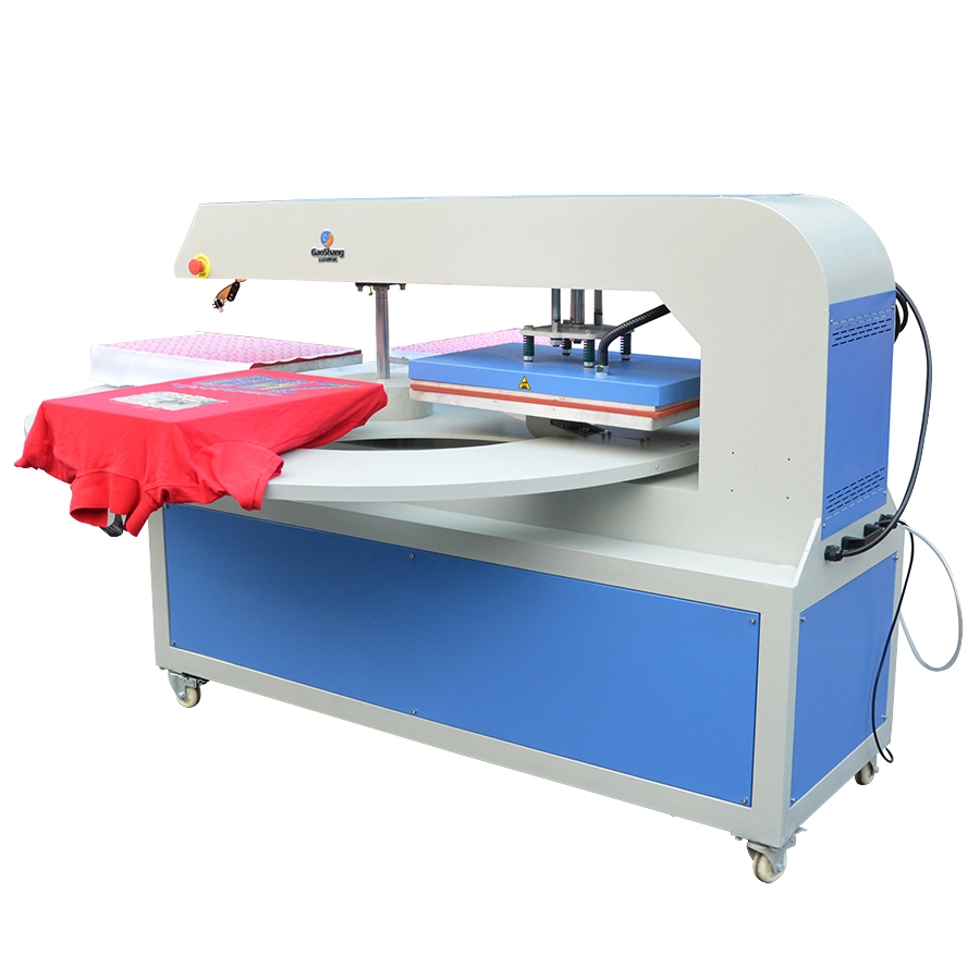 High Productive 4 Pallets Automatic Carousel Air Force Heat Press Machine with Rotary Printing