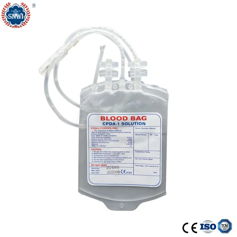 China Manufacturers High quality/High cost performance  Disposable Medical Supplies PVC Blood Collection Transfusion Bag