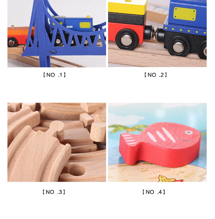 Wooden Trains Track Toy Set Magical Wooden Train Rail Set