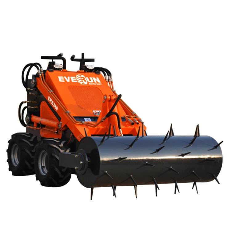 CE Approved Everun Ers380 375kg Mini Skid Steer Loader Small Loader with Digger and Gasoline Engine