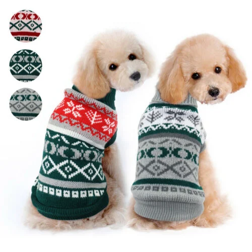 Hanyang Dog Christmas Sweater Knitted Small Medium Pet Puppy Clothes Winter Coat Apparel