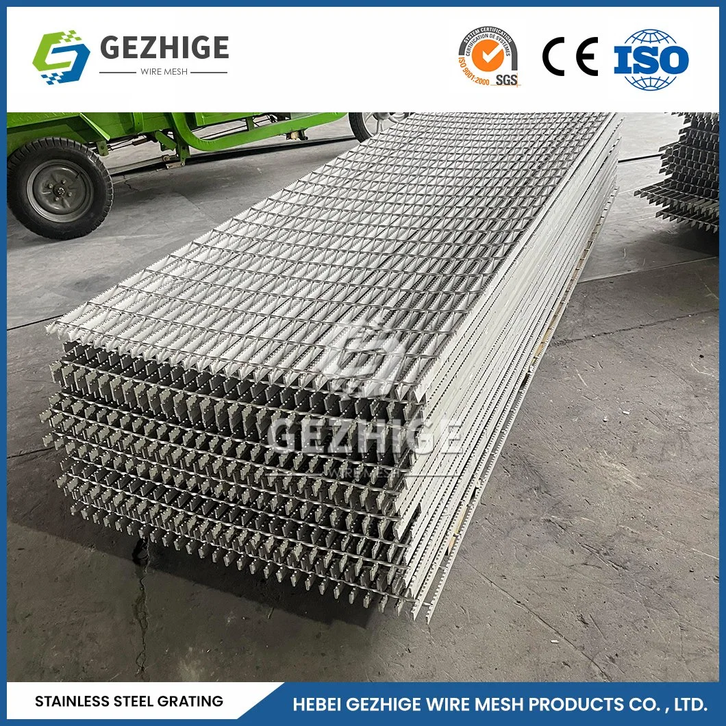 Gezhige Durable Ss Floor Grating Manufacturers Wholesale/Supplier 304 Stainless Steel Grating China 1"X3/16" 1/4"X3/16" Ss Drain Grating