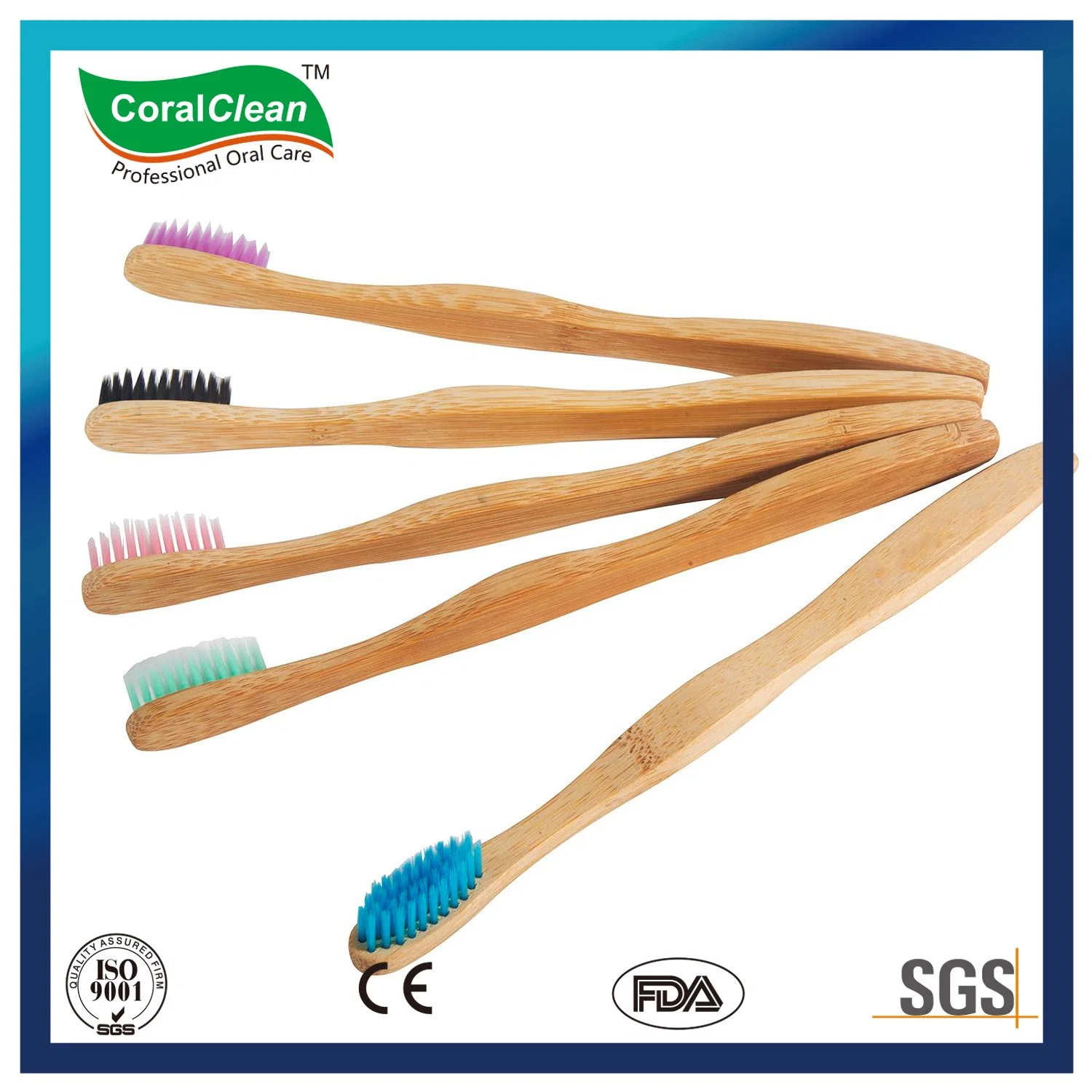 FDA Approved Bamboo Toothbrush with Different Shape