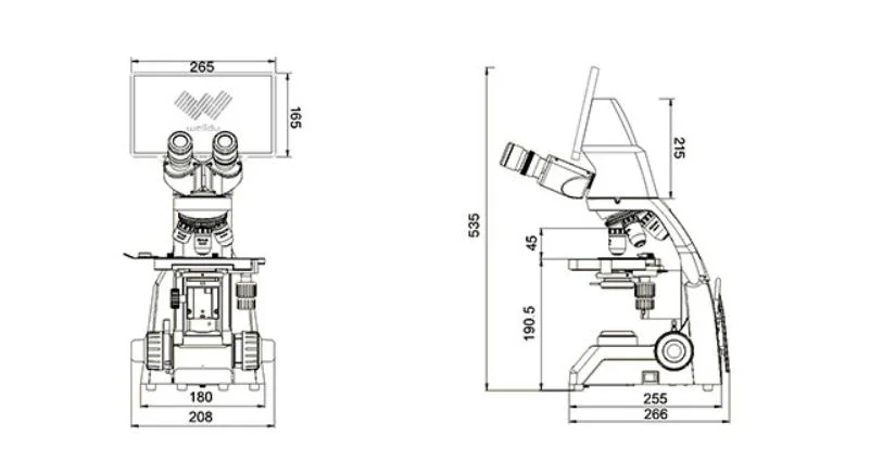 Good Price Blood 1000X Electronic Binocular M&eacute; Dical with LCD Screen Mobile Microscope Digital