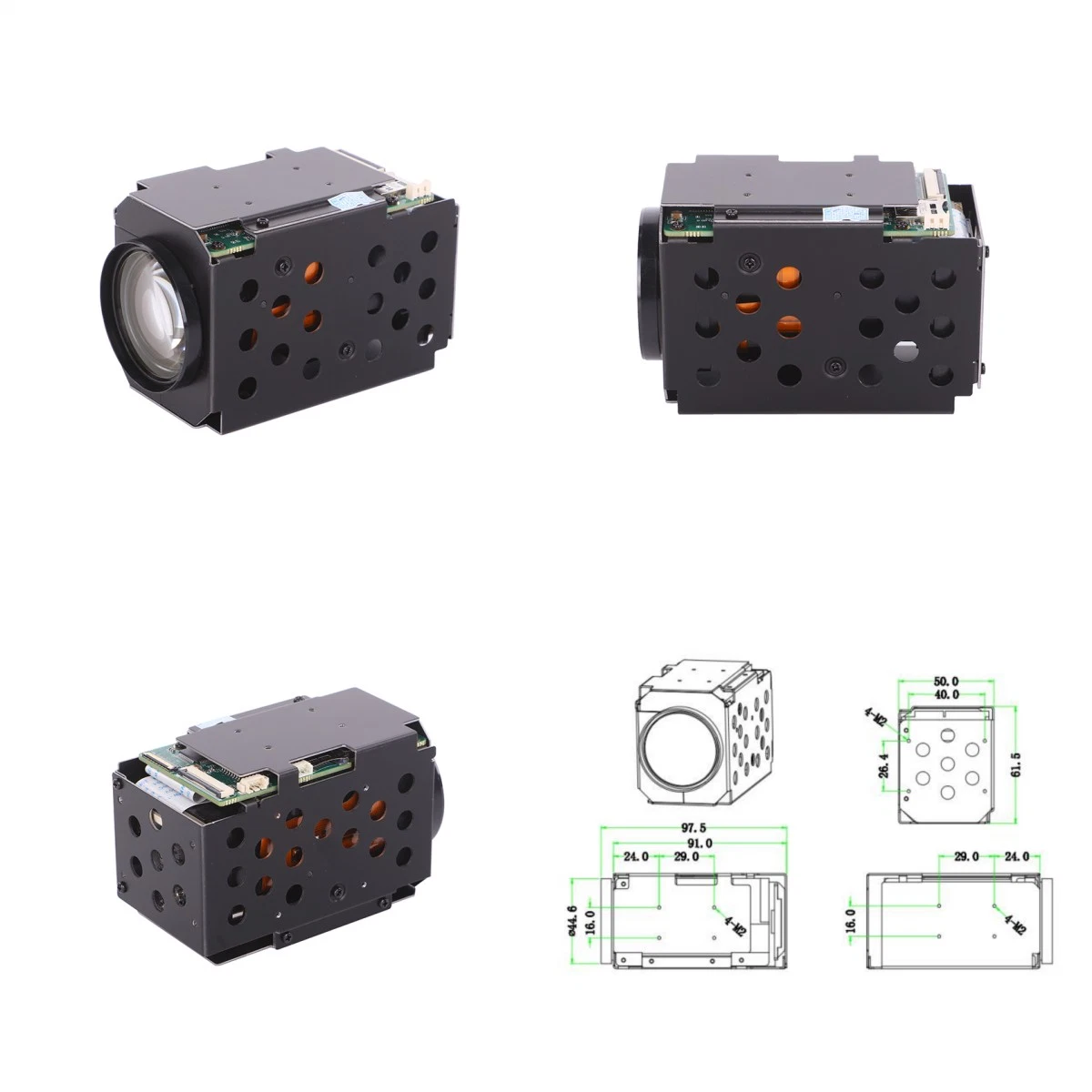 Ndaa Solution 2MP 33X Optical Zoom Lvds Analog Camera Module