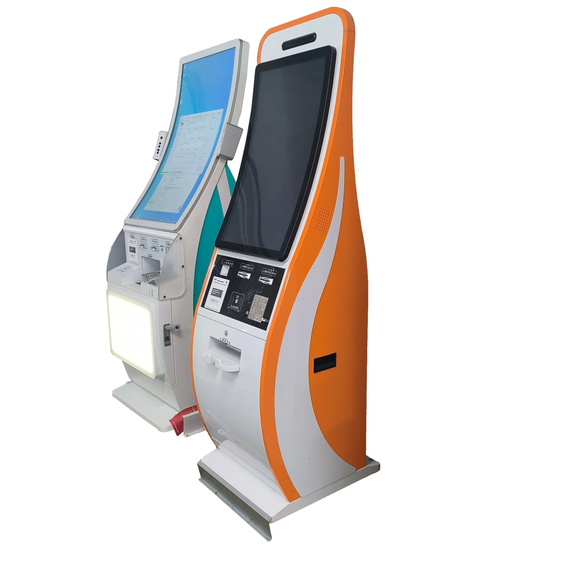 Cash Payment Kiosk Floor Standing Passport Scanner Currency Exchange Machine ATM Machine