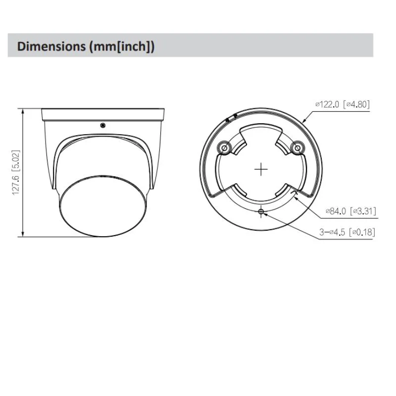 Dahua Ipc-Hdw3849h-Zas-PV 8 MP Smart Dual Light Active Deterrence Varifocal Eyeball Dome Turret Wizsense Tioc Network Camera