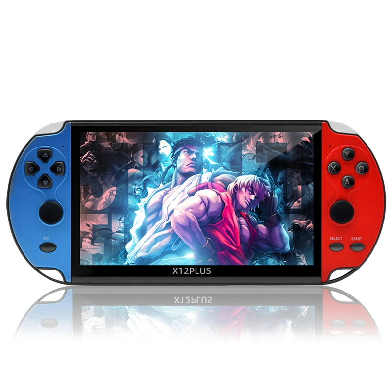 X12 Plus Retro Handheld Game Console 5.1/7,1 polegadas HD Screen Portable Leitor de jogos portátil de áudio Jogos clássicos incorporados