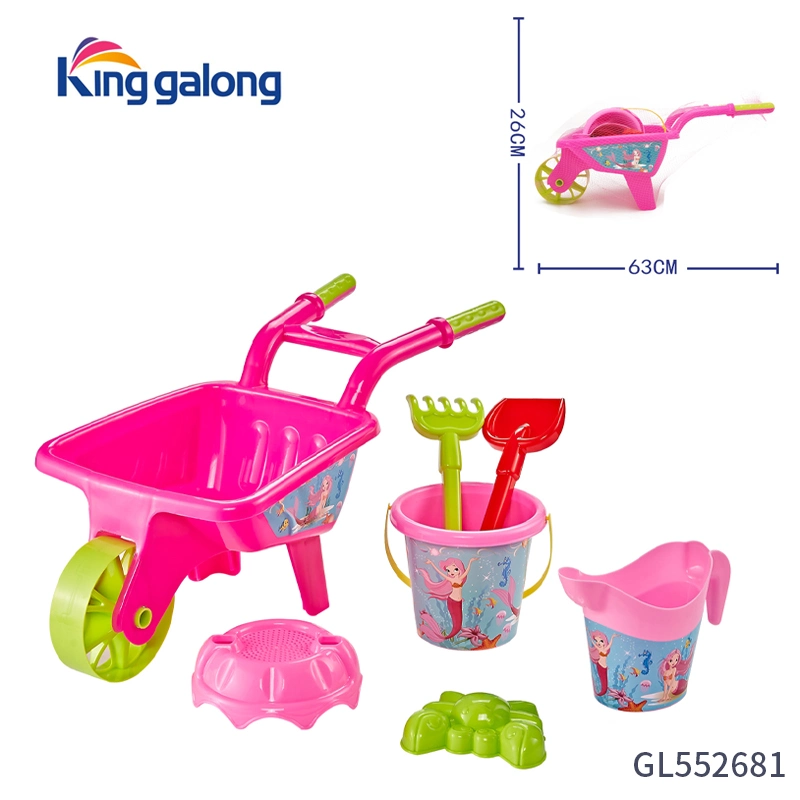 Amazon Top Selling Indoor Outdoor 7 Piece Set Shovel Sand Mold Collection Summer Toys Pail Beach Bucket for Kids