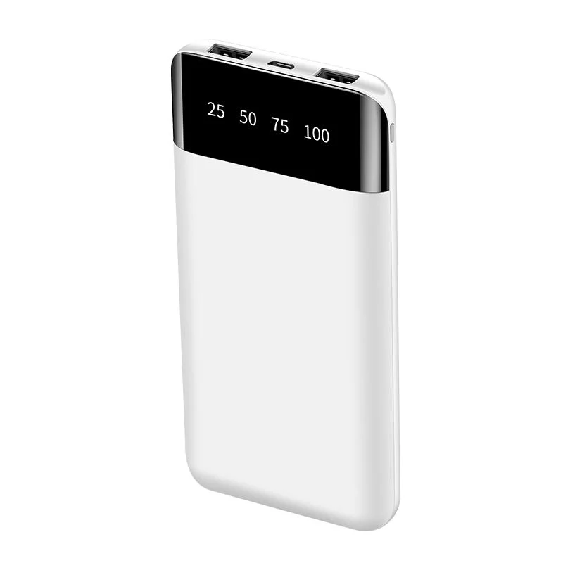 Large Capacity 10000mAh Power Bank Model with Input 5V 2A and Dual Output 5V 2.1A Portable Power Station Lithium Battery