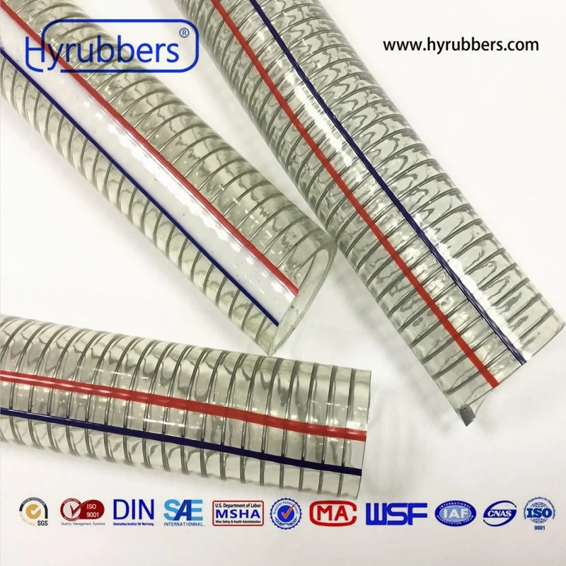 Flexible Transparent PVC Spiral Steel Wire Reinforced Hose