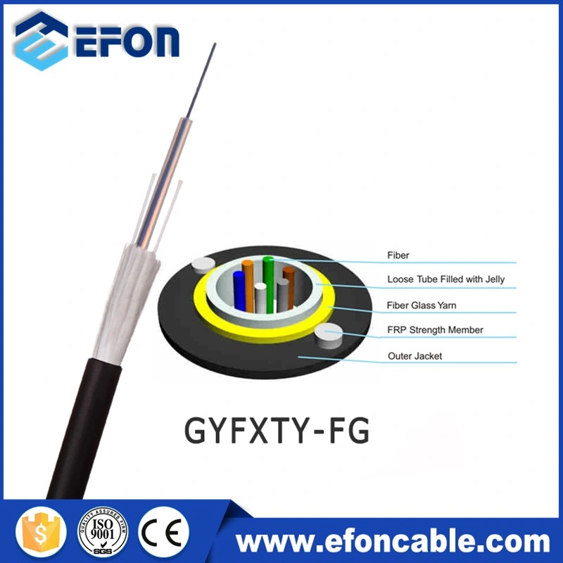 Communication Cable FTTH Singlemode Fiber Uni Tube with Glass Yarn Fiber Optical Cable Manufacturer