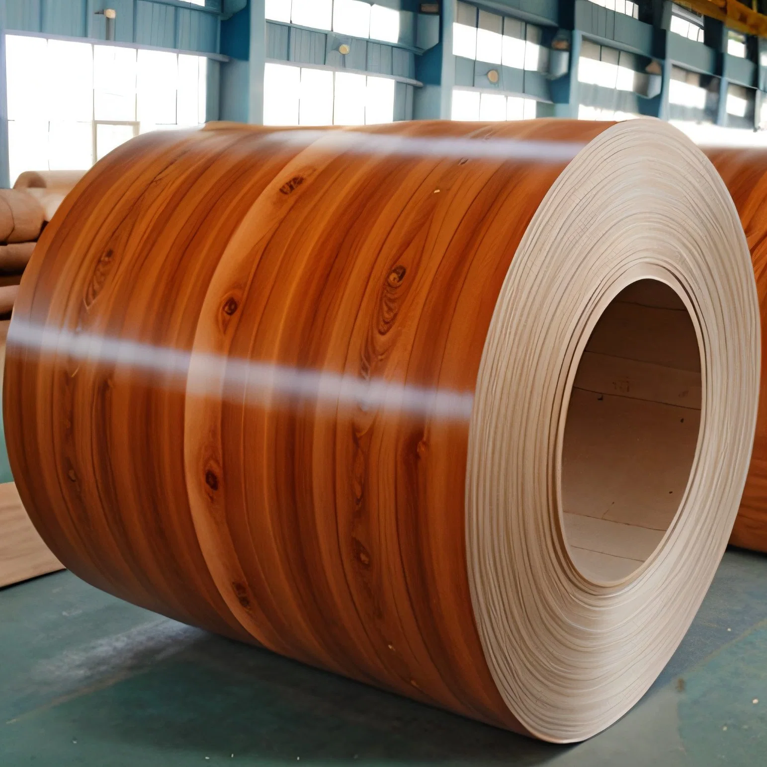 Raw Materials for Steel Doors Cost-Effective Wood Grain Printing Coated Steel Walnut Pearwood 3D Wood Grain