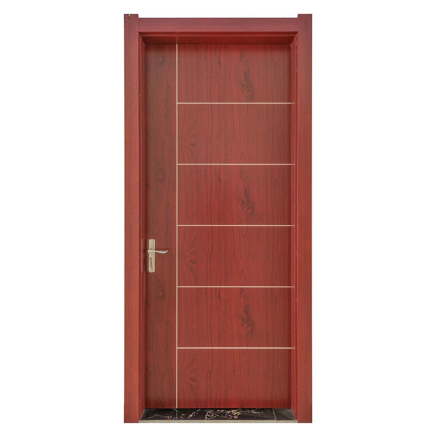 Wood Grain WPC Door Frame WPC Interior Flush PVC Room Door