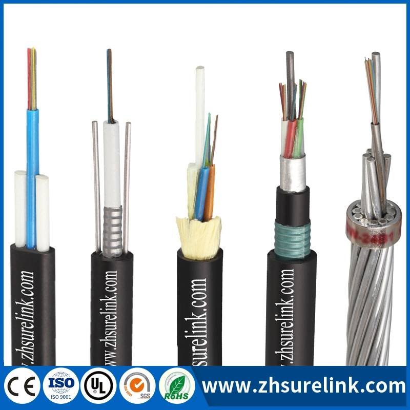 Fabricante 2core 6core 12core cable de caída plano Gyfxtby exterior Overhead Cable de fibra óptica monomodo cable de fibra óptica