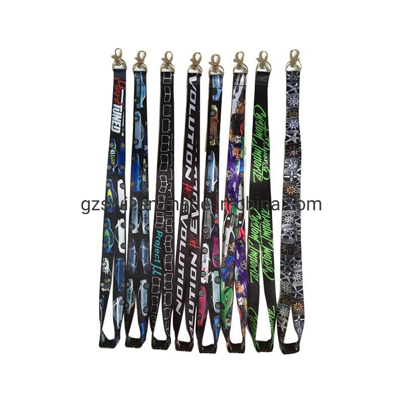 ID-Kartenhalter Kundenspezifisches Logo Polyester gedruckt Sublimation Lanyard