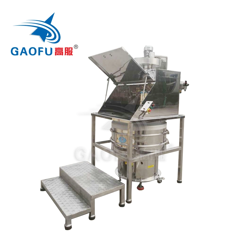 Bulk Material Feeding Machine Mirror Polishing Stainless Stee Bag Dump Dust-Free Feeding Station