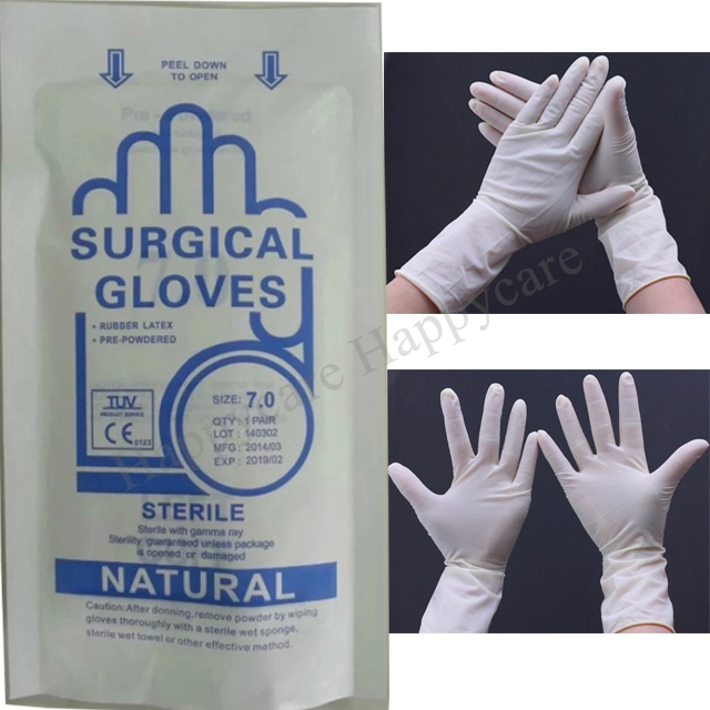 Hc-K071 Original Factory Medical Latex Sterile Powder Free Nitrile Disposable Sterile Surgical Gloves or Latex Examination Gloves