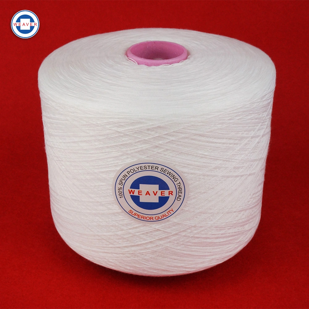 100% Fil de polyester filé pour fil à coudre Semi-Mat Ne 16/2 22/2 24/2 32/2 42/2 44/2 52/2 62/2/3 sur tube de teinture