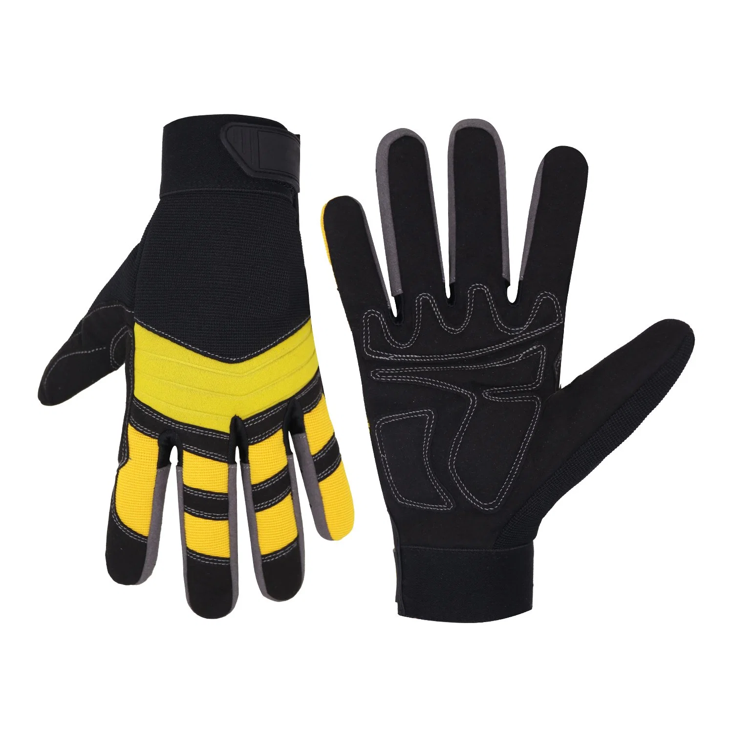 Prisafety Guantes de trabajo de la luz de la mecánica de punta del dedo de la pantalla táctil mecánico de reparación de vehículos de protección del conjunto de herramientas guantes de ciclismo