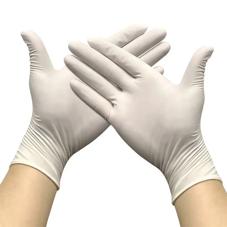 High Quality Latex OEM Logo Custom Powder-Free Teeth Dental Food Service Healthcare Cleaning Disposable-Glove Latex Glove Gloves