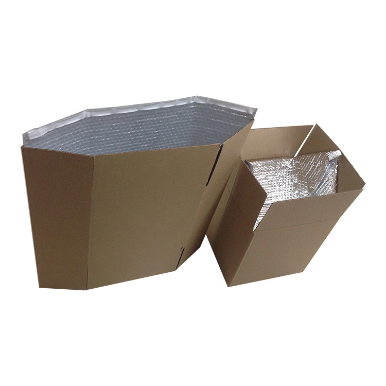 Thermal Insulation Cold Frozen Insulated Shipping Carton Paper Boxes Liner for Fruit and Seafood