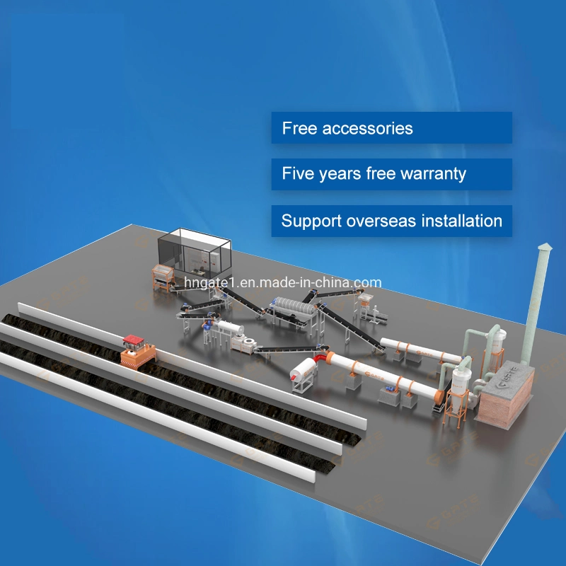 Gate 5-8T/H NPK abonos orgánicos abonos orgánicos máquina de fabricación de palets de línea de producción de fertilizante Bio