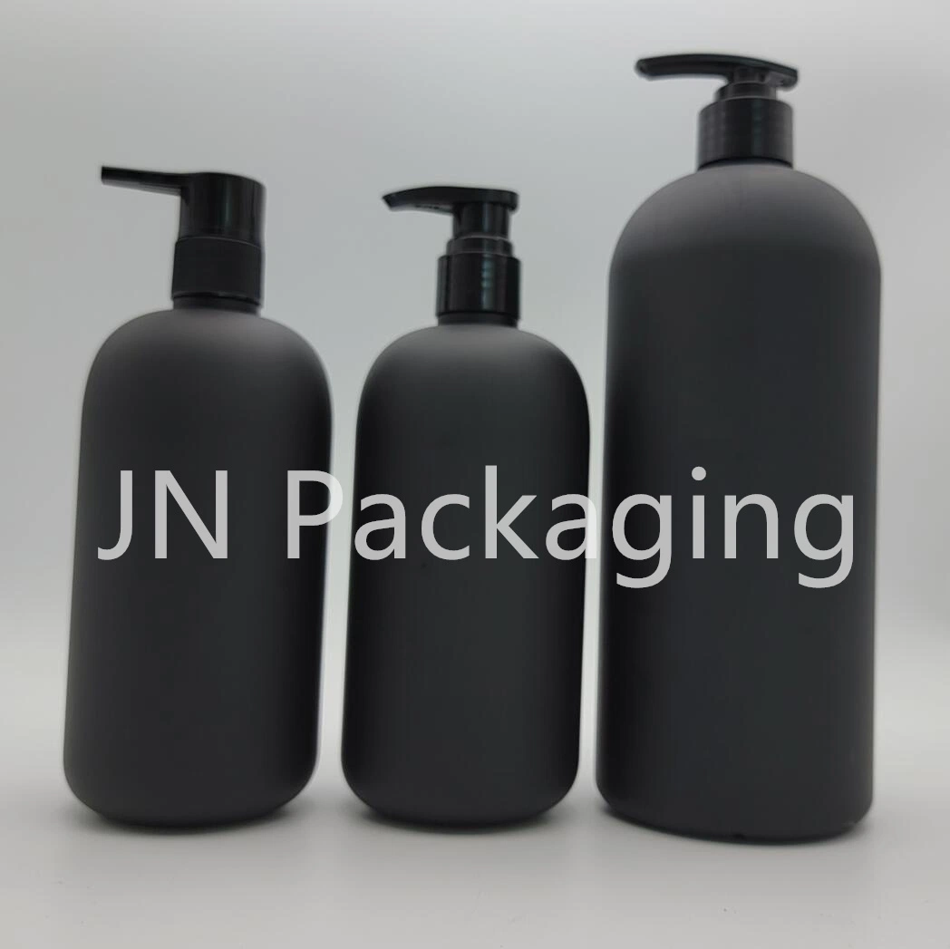 8oz 16oz 32oz Black Pump Spray Bottle 100% PCR Cosmetics Packaging Container Matte Black Boston Bottle