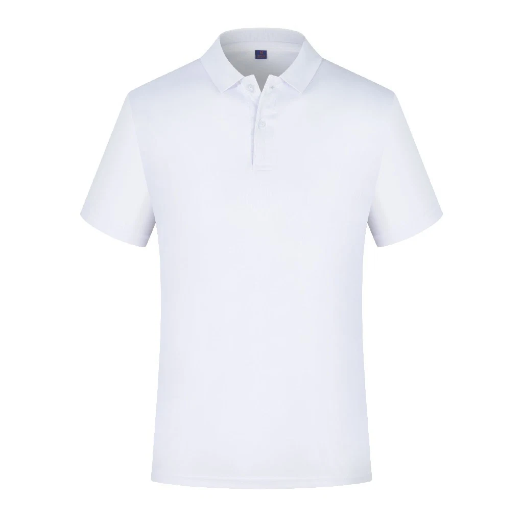 Chemise de golf en coton avec logo brodé personnalisé de couleur unie pour usine en Chine. Chemise polo promotionnelle pour le travail.