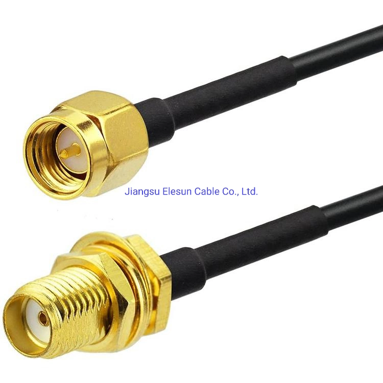 RF Jumper Cable 50ohm Rg174 SMA Male to SMA Male Low Loss OEM for Antenna WiFi Routers