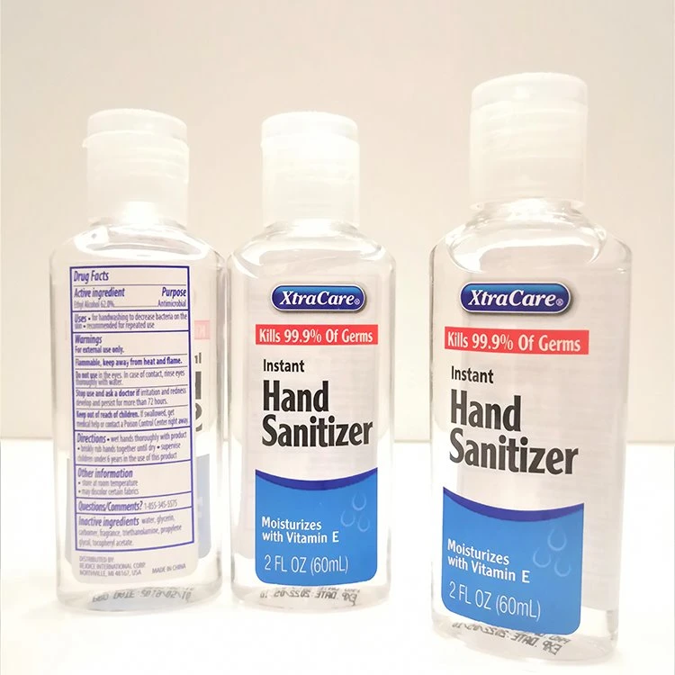 Mini-Hand Sanitizer Gel hydratant Waterless Portable Hand Sanitizer Gel rafraîchissant 60ml