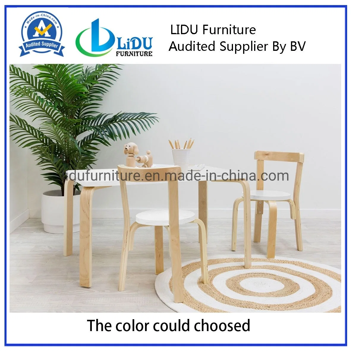Wooden Kids Table New Design Pre-School Table Sets Activity Table for Playroom