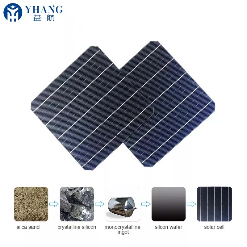 Hot Sale High Efficiency Mono 158.75*158.75 22.6% Monocrystalline PV 6X6 Mini Solar Panel Solar Cells