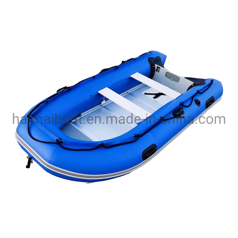 Chinese Haimai 11.8FT 3.6m Aluminum Floor Heytex PVC Inflatable Waterplay Rafts Folding PVC Boats Gospel Fishery Boats Inflatable Fishing Pontoons Rowing Boat