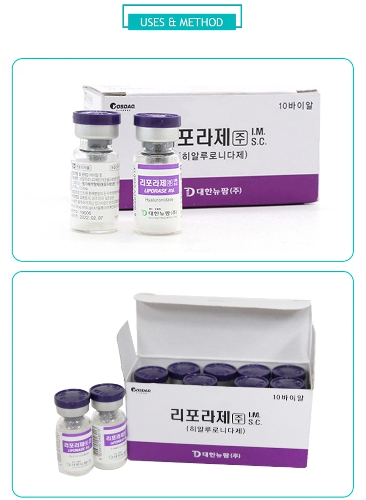 Hot Selling Korea Long-Lasting Liporase Hyaluronidase for Injection to Buy