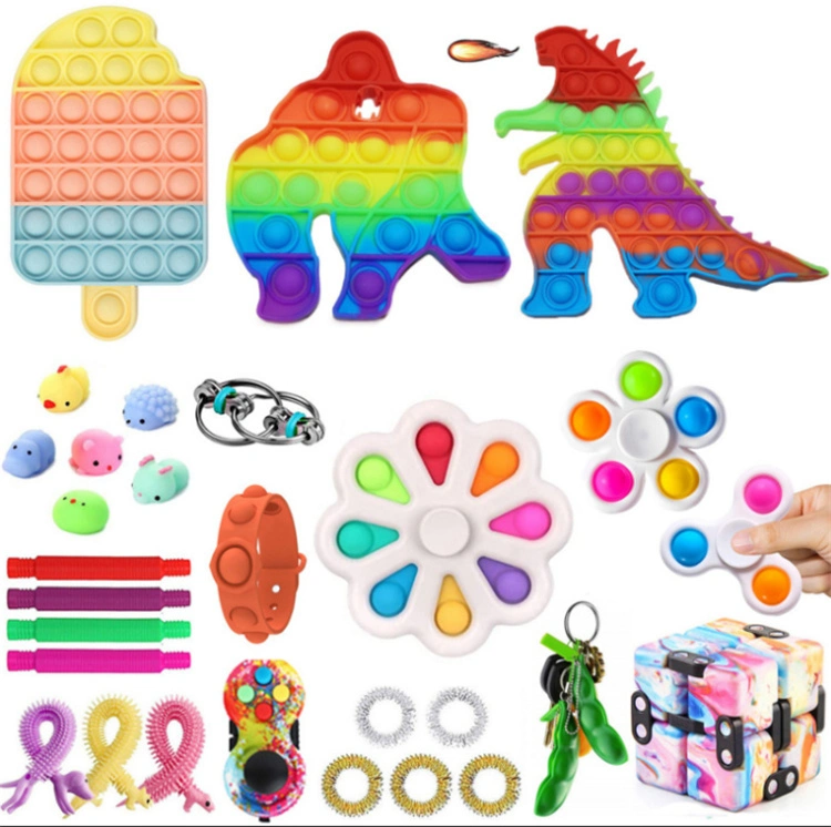 Ensemble de jouets à motif de pigeonnant Calendrier de l'Avent des jouets à bulles sensorielles Kit pour enfants adultes