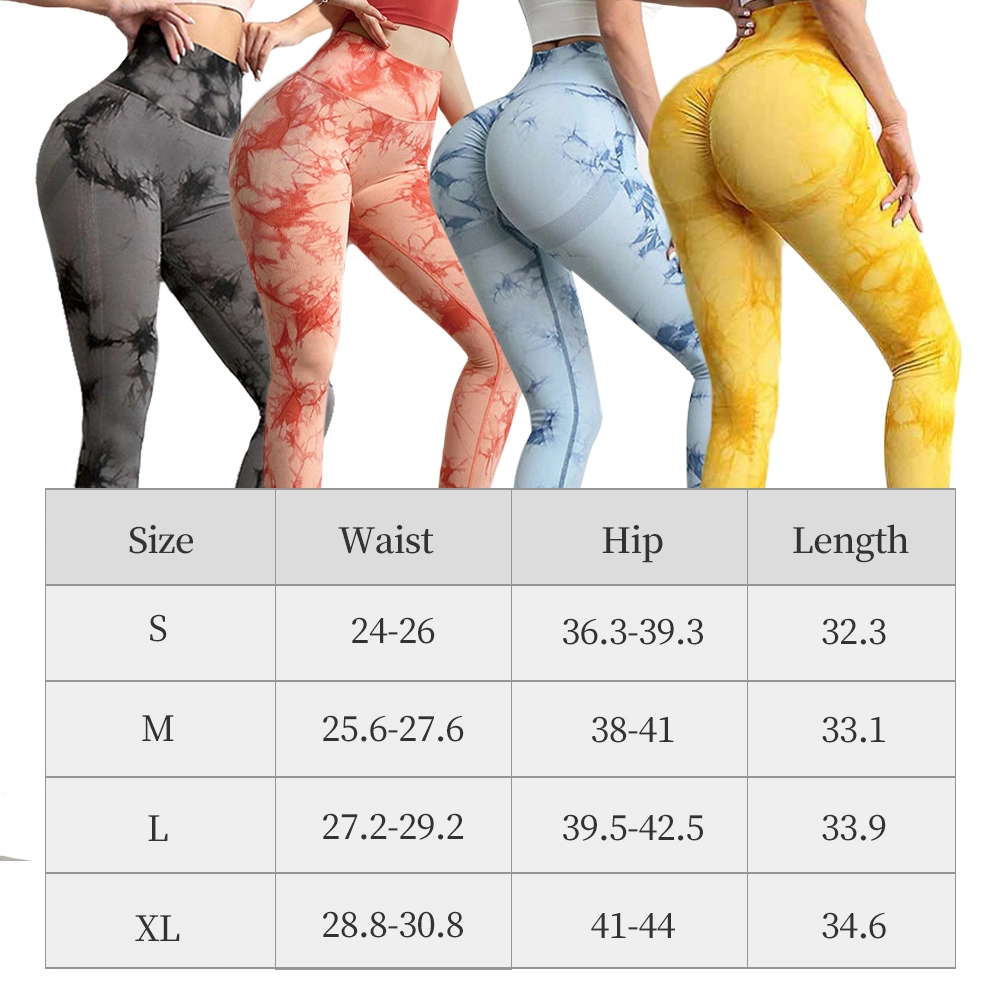 S-Shaper Skin-Friendly Seamless Women High Waist Tie Dye Yoga Pants Crunch Butt Lifting Yoga Pants