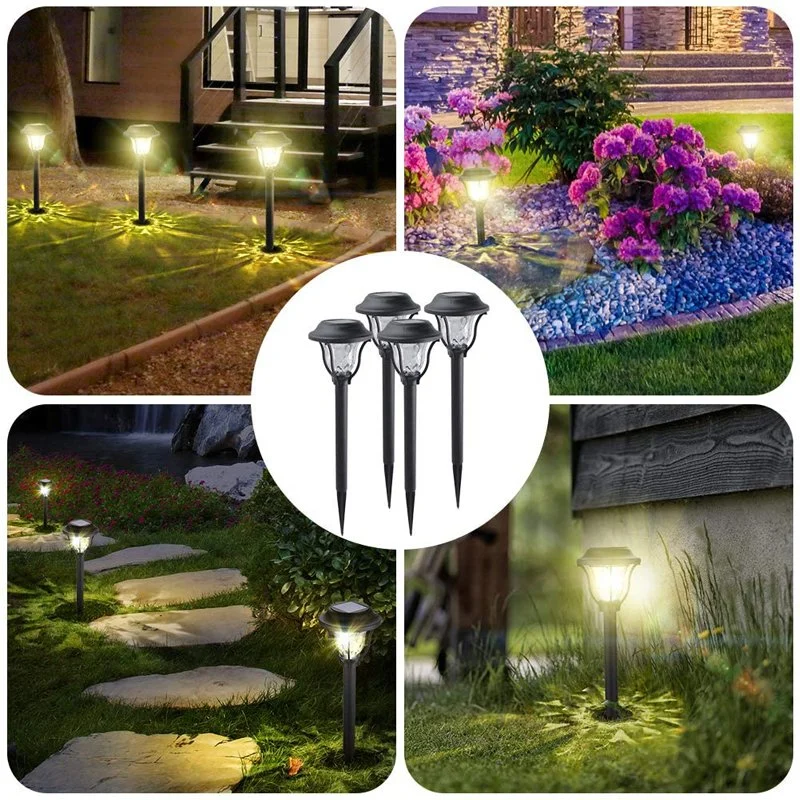 Brightenlux Multi-Color 6500K LED Lawn Light, Brigh Two Functions Waterproof IP65 Solar Garden Lawn Light