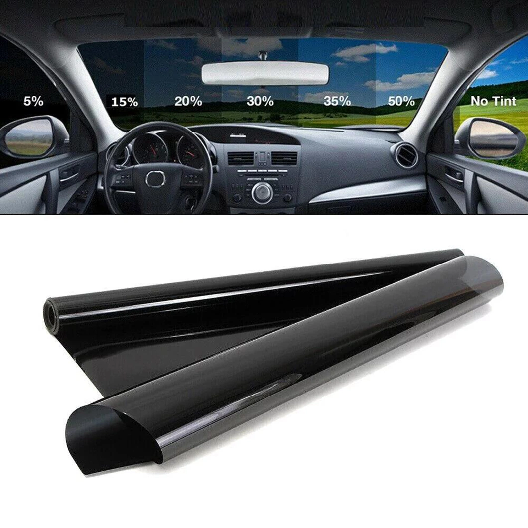 Autoadhesiva de 2 capas de la ventana Solar teñido negro de la película de una manera Privacidad resistencia UV Coche película de tinte Anti cero Car Window Tint Film