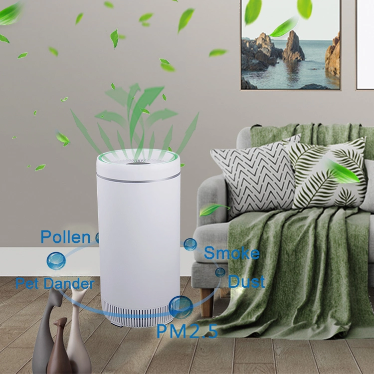 Round Shape Indoor Room True HEPA Filter Air Purifier for Home Air Purification